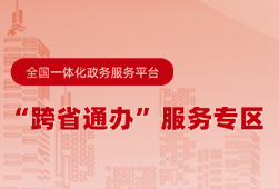 ”跨省通办“服务专区
